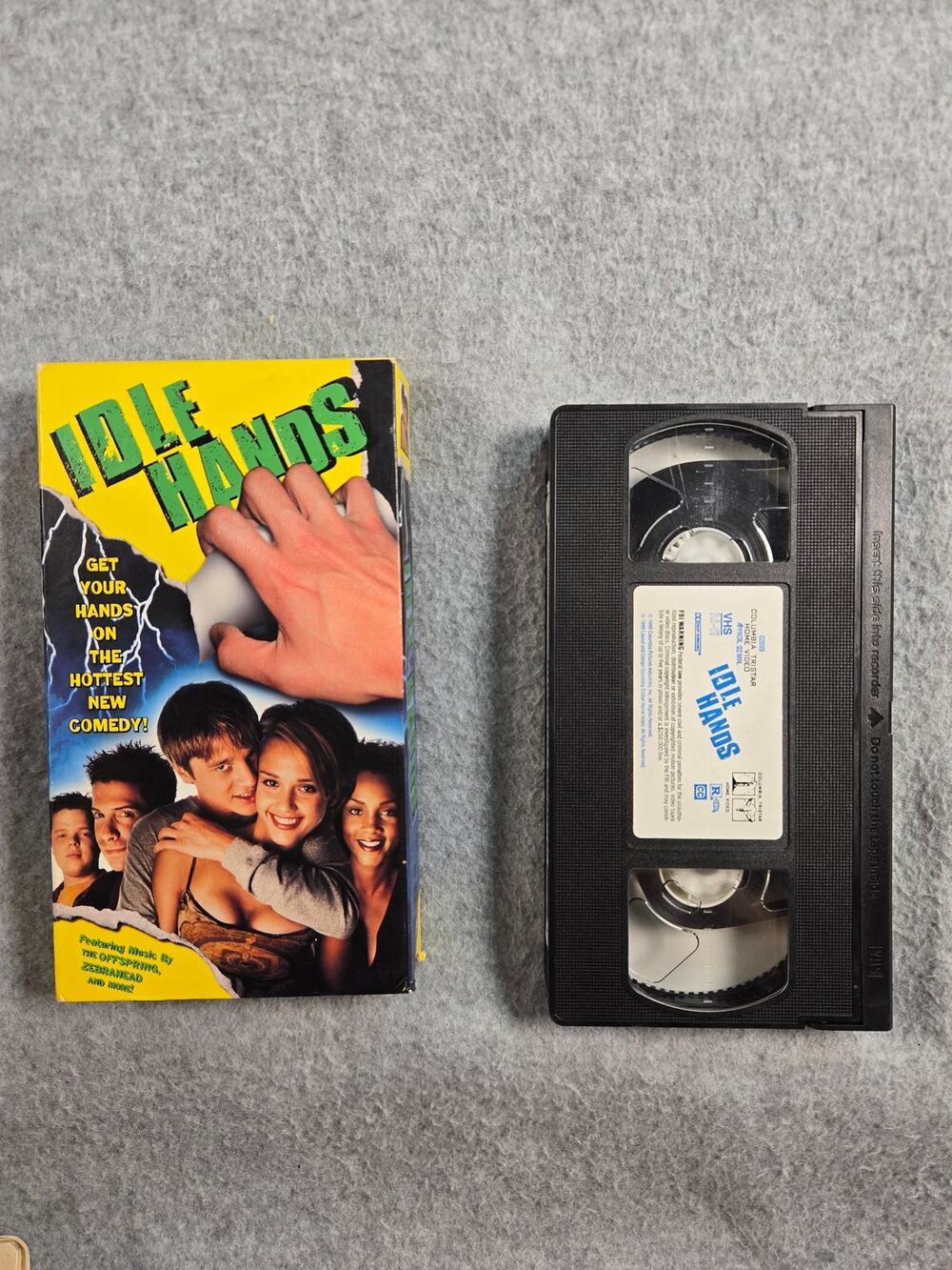 Idle Hands VHS Tape 1999 Devon Sawa Jessica Alba Seth Green Horror Comedy Cult